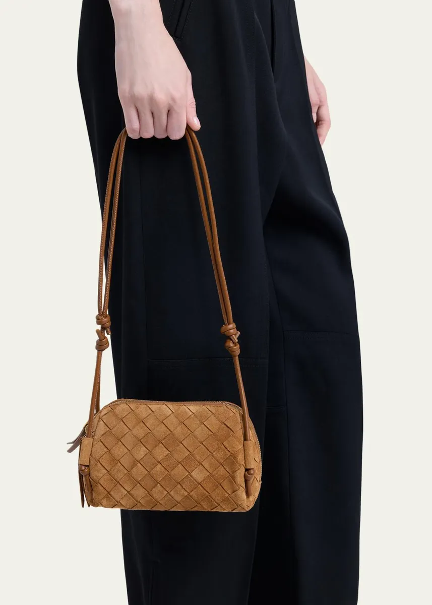 Bottega Veneta Concert Pouch Intrecciato Suede Crossbody Bag | Thumbnail 2 Bottega Veneta Concert Pouch Intrecciato Suede Crossbody Bag | Thumbnail 2