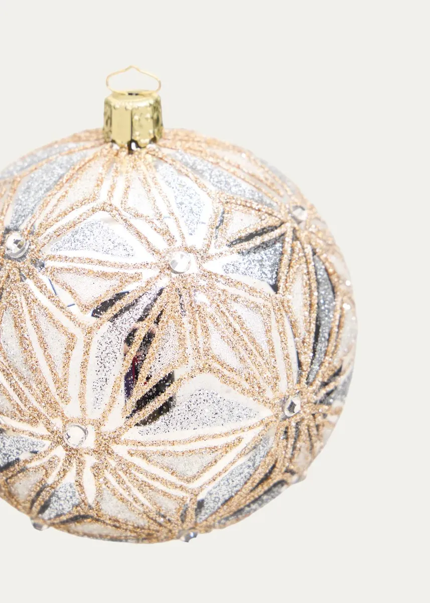 Bergdorf Goodman Fuchsia Art Deco Ball Christmas Ornament | Thumbnail 2