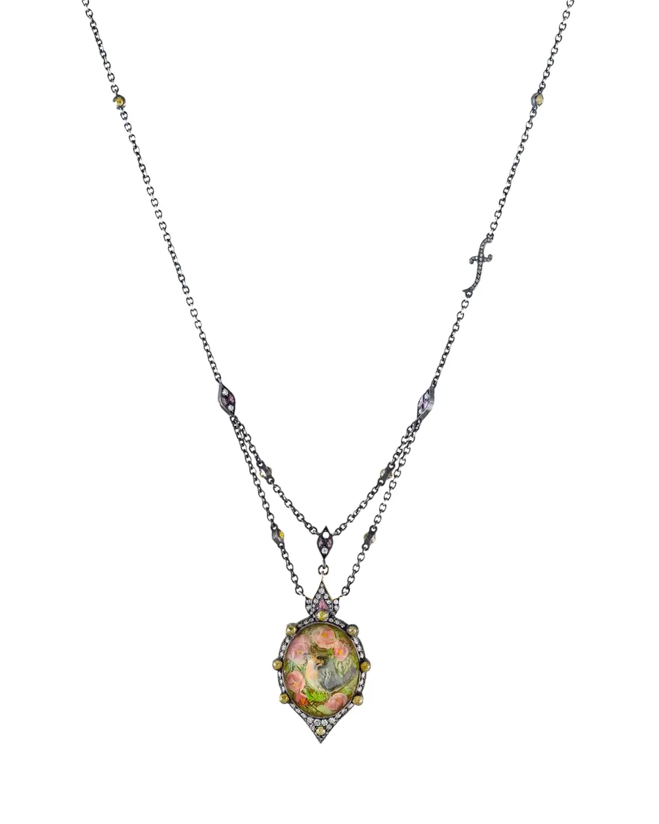 SEVAN BICAKCI 24K Yellow Gold Mosiac Pendant Necklace with Diamonds | Thumbnail 2 SEVAN BICAKCI 24K Yellow Gold Mosiac Pendant Necklace with Diamonds | Thumbnail 2