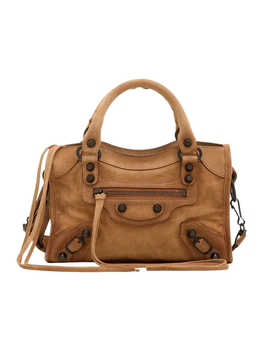 Le City Mini Waxed Suede Tote Bag Le City Mini Waxed Suede Tote Bag