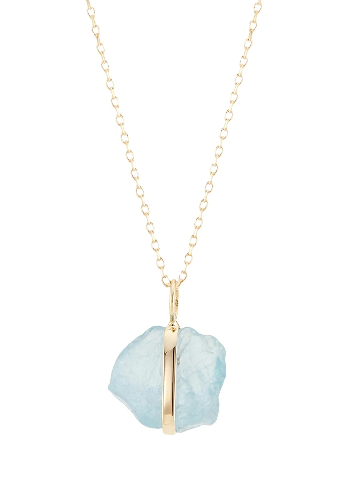 14K March Birthstone Pendant Necklace 14K March Birthstone Pendant Necklace