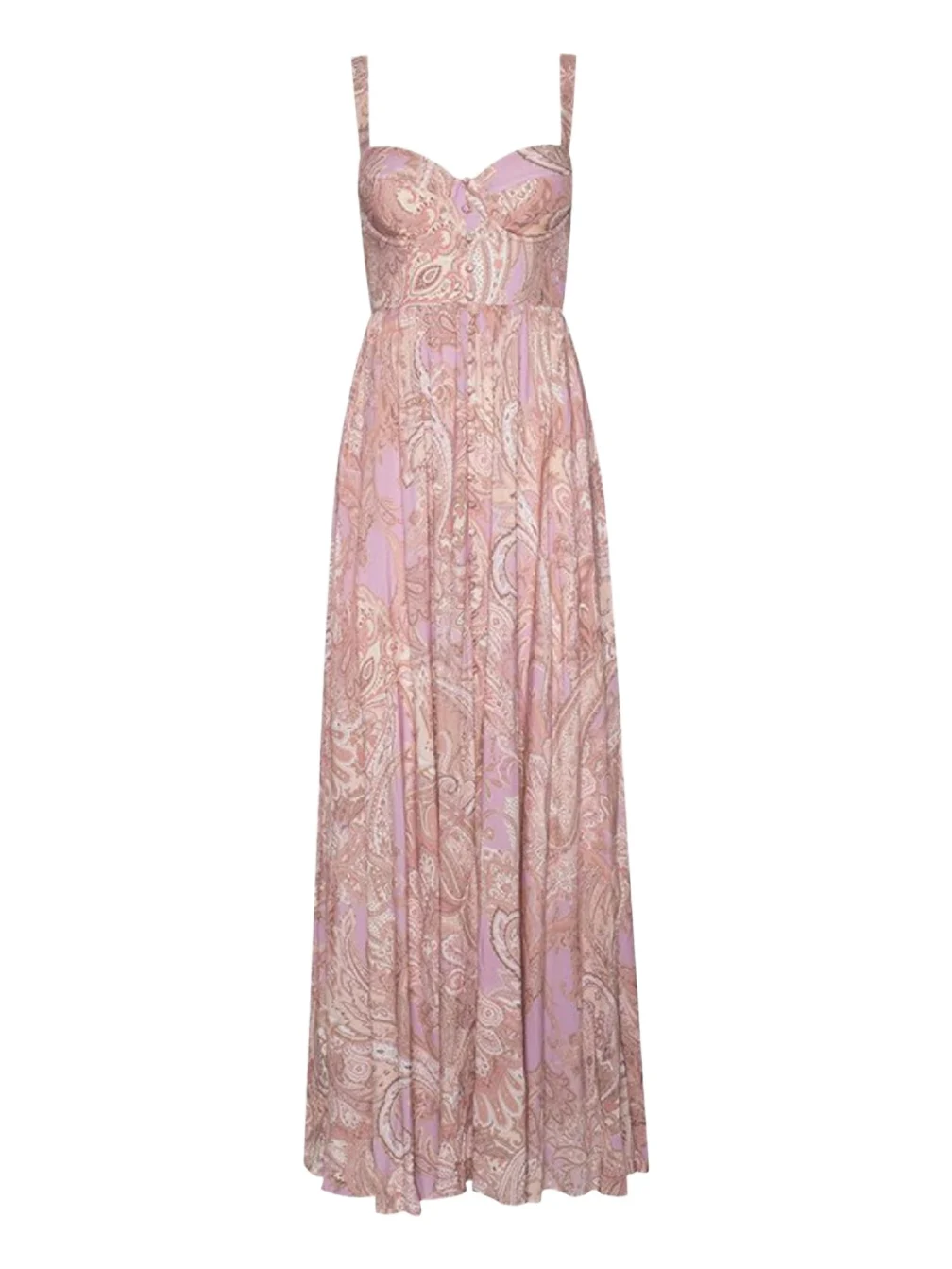 Rosette Paisley-Print Sweetheart Maxi Dress Rosette Paisley-Print Sweetheart Maxi Dress