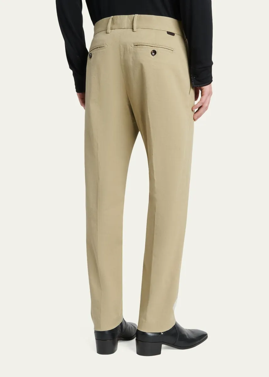 Tom Ford Men's Comfort Stretch Flat-Front Trousers | Thumbnail 3