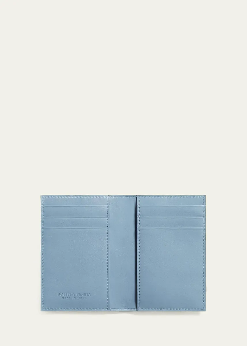 Bottega Veneta Men's Intrecciato Leather Flap Card Case | Thumbnail 2