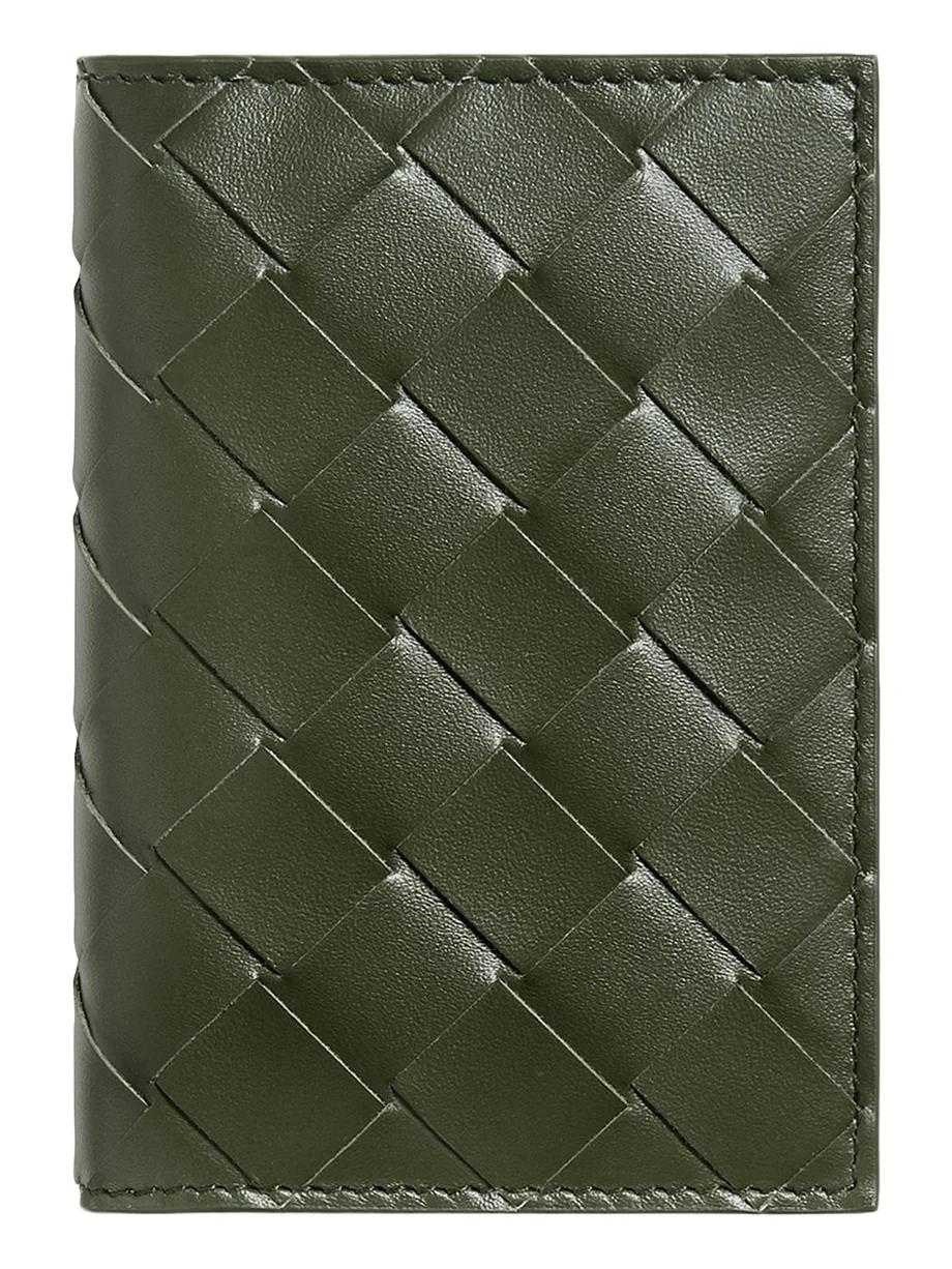 Bottega Veneta Men's Intrecciato Leather Flap Card Case