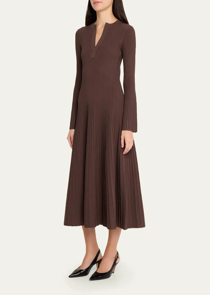 Simkhai Genna Ribbed Midi Dress | Thumbnail 4 Simkhai Genna Ribbed Midi Dress | Thumbnail 4