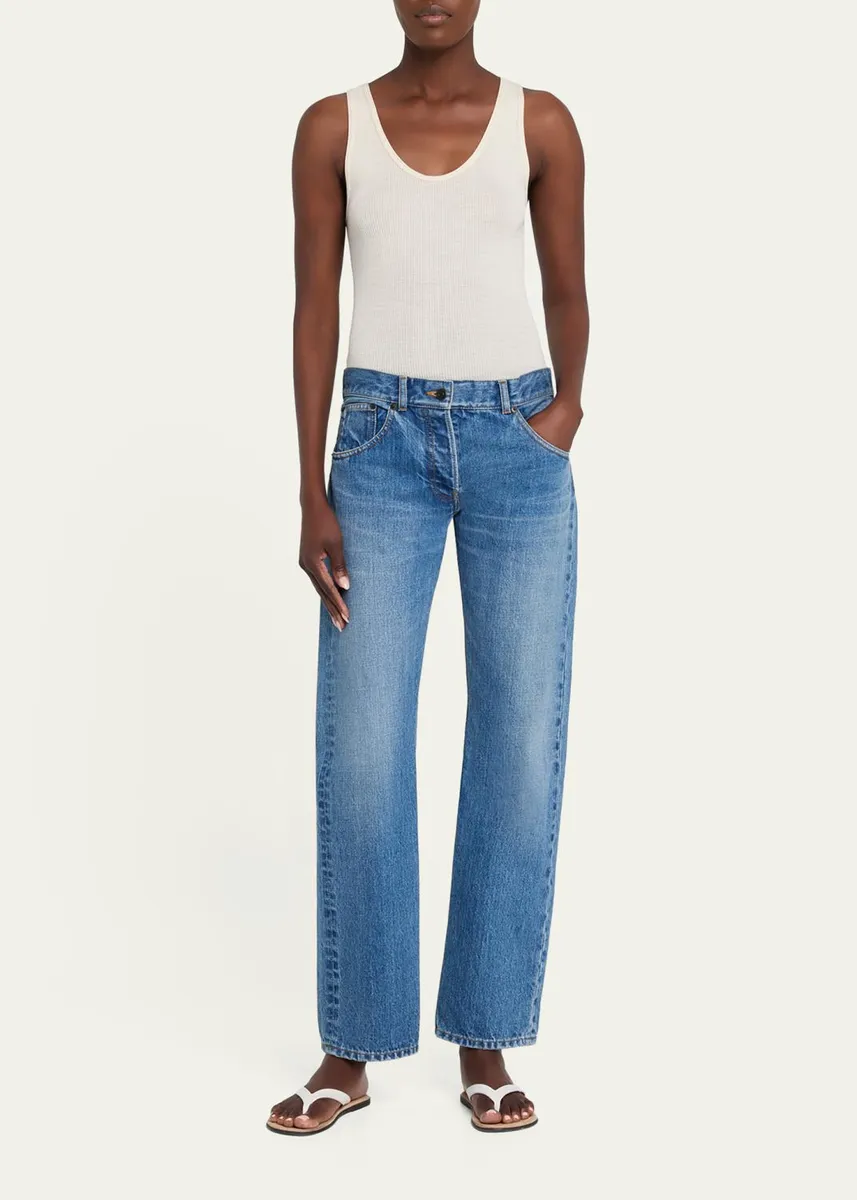The Row Fima Low-Rise Straight-Leg Ankle Jeans | Thumbnail 2