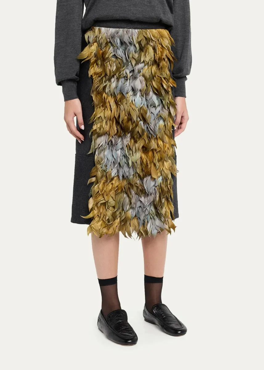 Plan C Wool-Blend Sequin Midi Skirt | Thumbnail 4