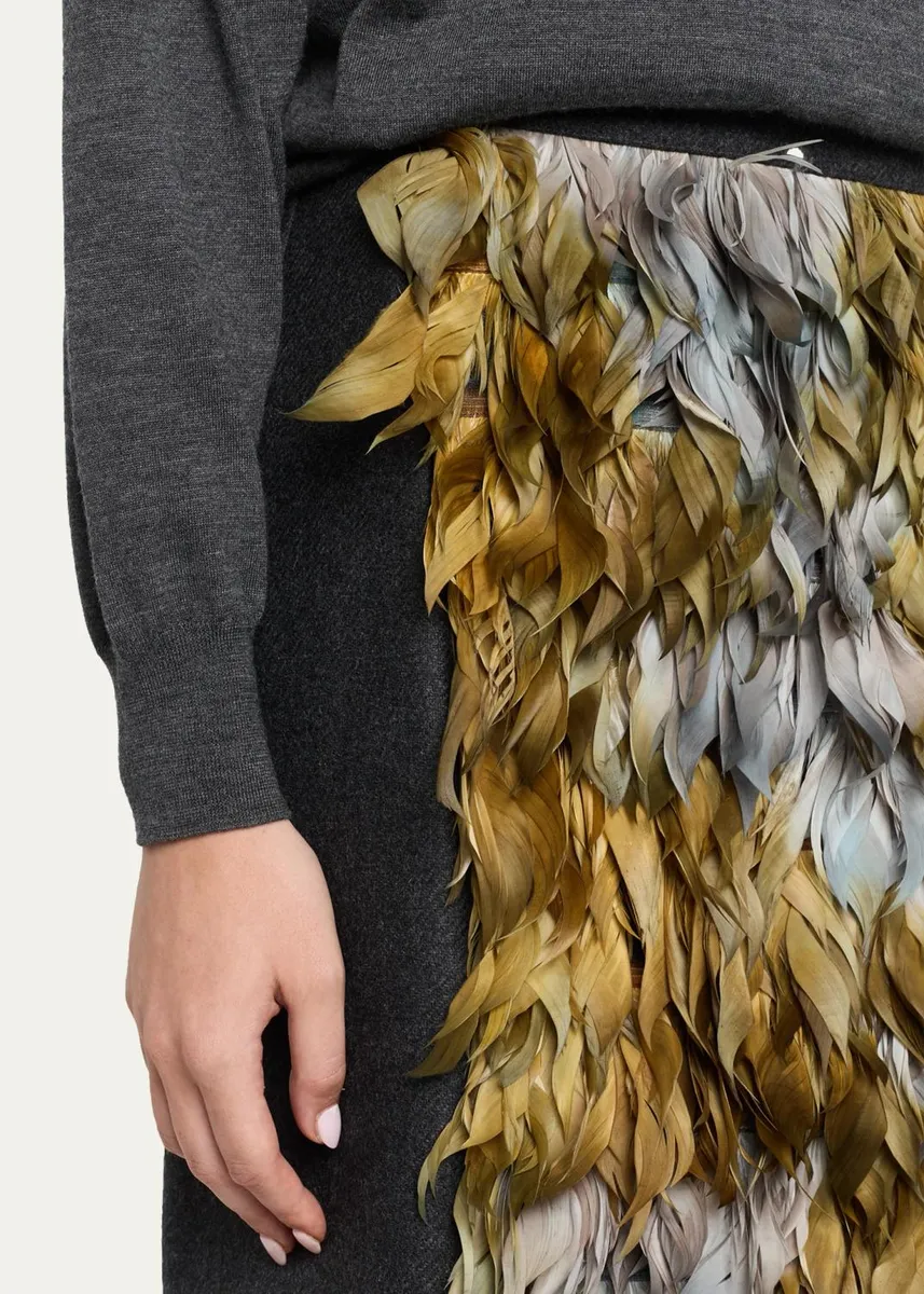 Plan C Wool-Blend Sequin Midi Skirt | Thumbnail 5