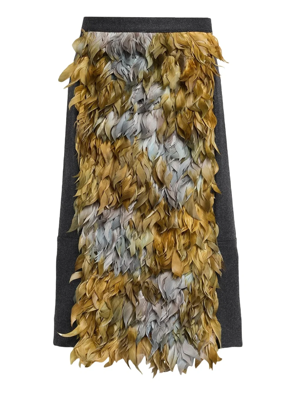 Plan C Wool-Blend Sequin Midi Skirt