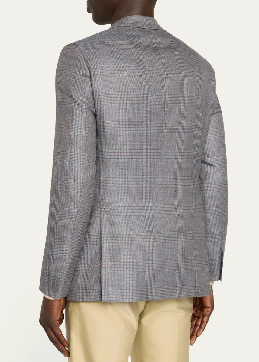 Brioni Men's Prince of Wales Single-Breasted Sport Coat | Thumbnail 3