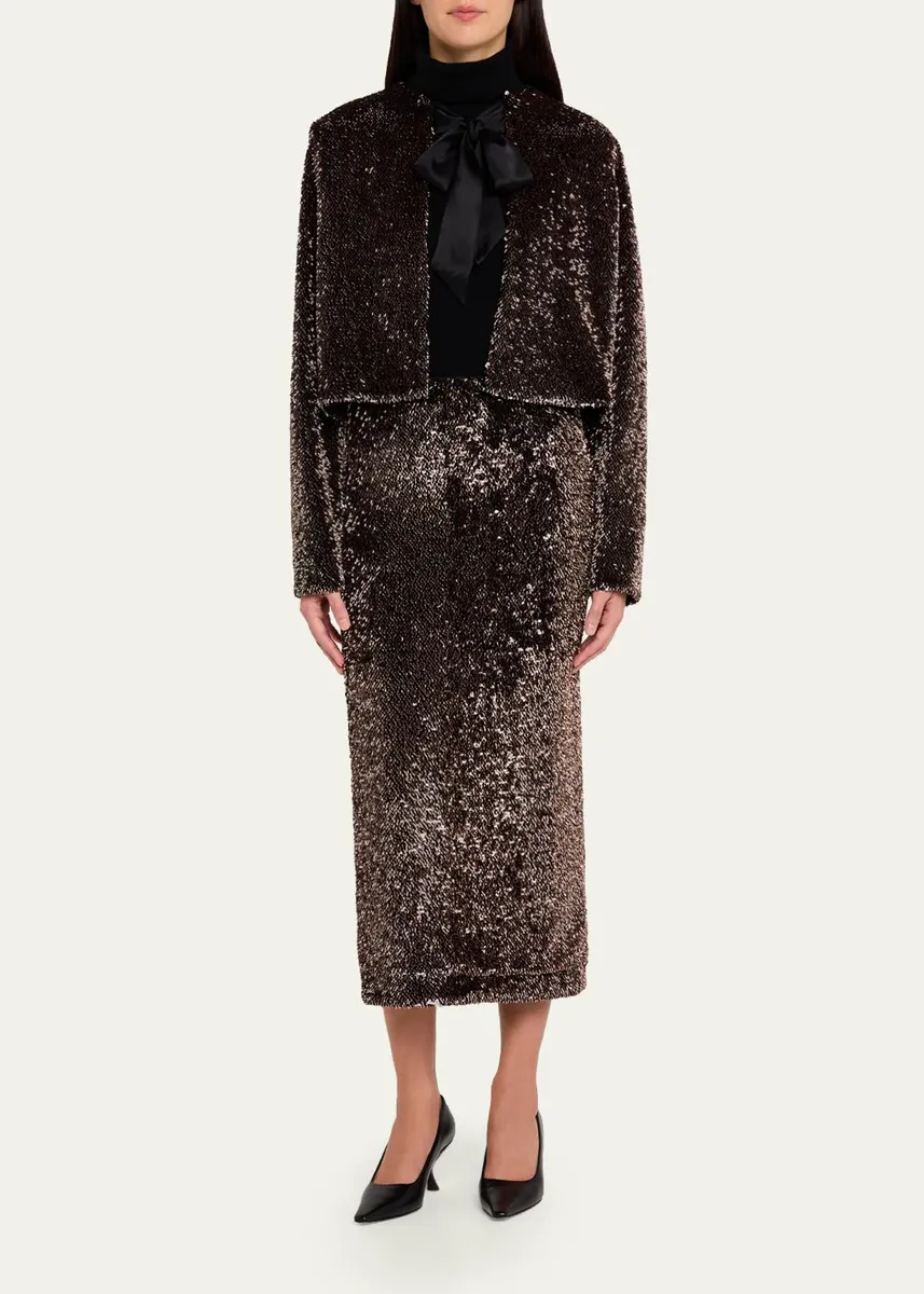 Veronica Beard Bancroff Embellished Tie-Neck Jacket | Thumbnail 2 Veronica Beard Bancroff Embellished Tie-Neck Jacket | Thumbnail 2