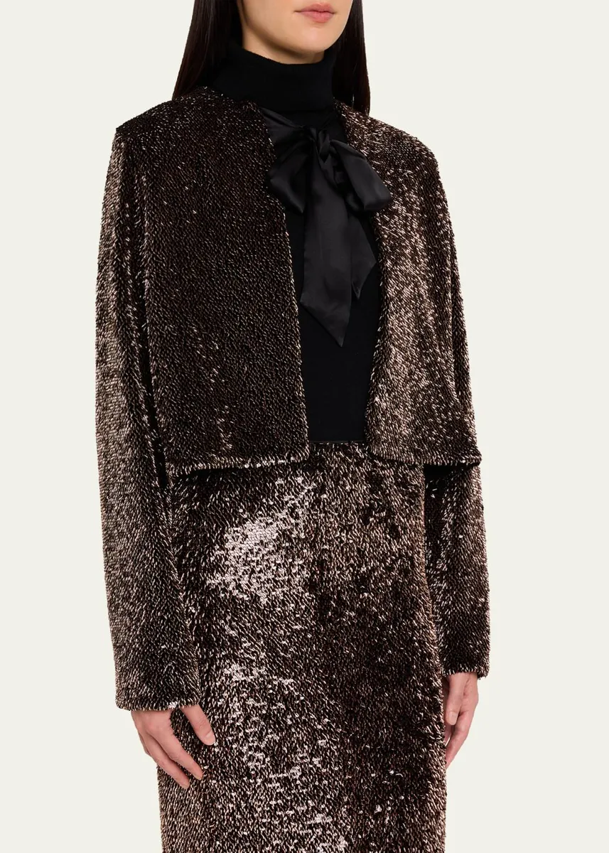 Veronica Beard Bancroff Embellished Tie-Neck Jacket | Thumbnail 4 Veronica Beard Bancroff Embellished Tie-Neck Jacket | Thumbnail 4