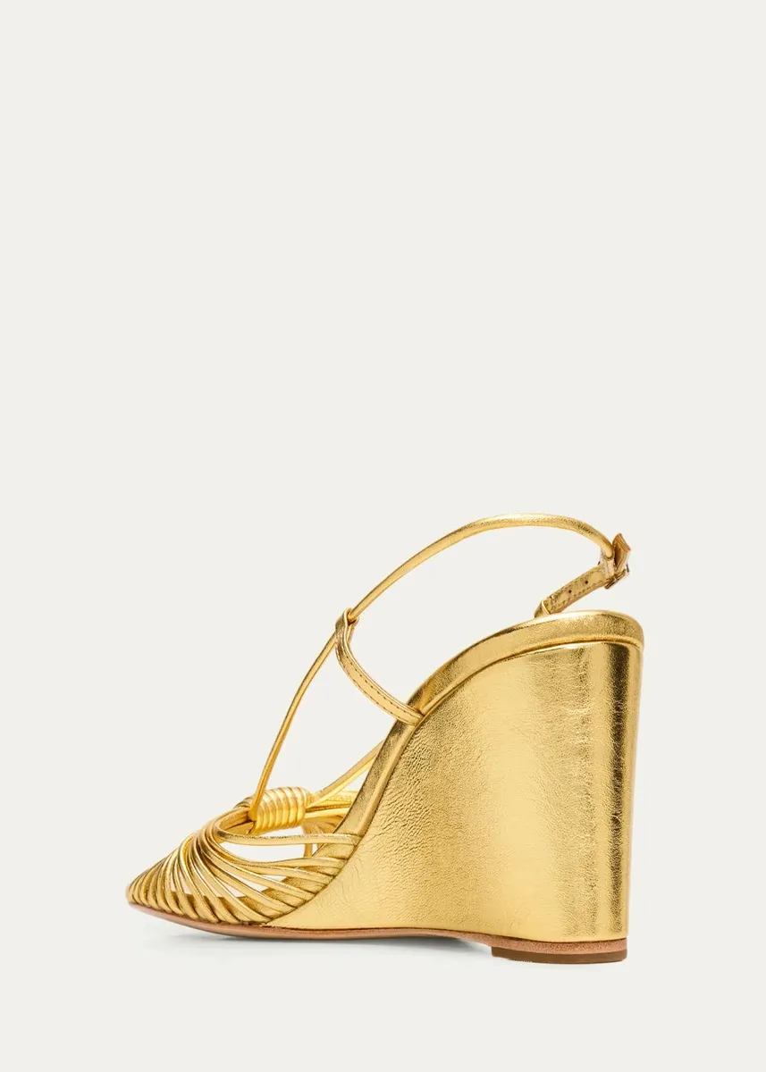 Loeffler Randall 90mm Marren Metallic Leather Strappy Slingback Sandals | Thumbnail 4 Loeffler Randall 90mm Marren Metallic Leather Strappy Slingback Sandals | Thumbnail 4