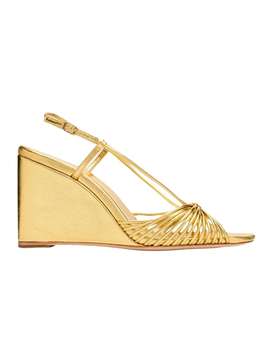 90mm Marren Metallic Leather Strappy Slingback Sandals 90mm Marren Metallic Leather Strappy Slingback Sandals