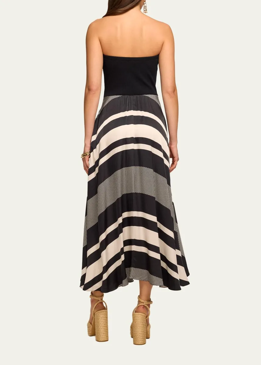 Ramy Brook Oakley Striped A-Line Midi Dress | Thumbnail 3 Ramy Brook Oakley Striped A-Line Midi Dress | Thumbnail 3
