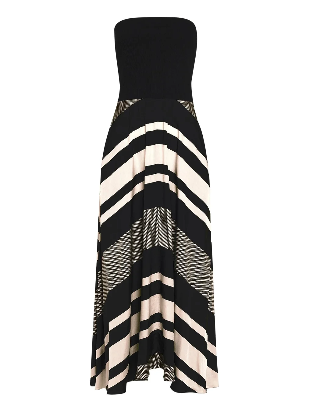 Oakley Striped A-Line Midi Dress Oakley Striped A-Line Midi Dress