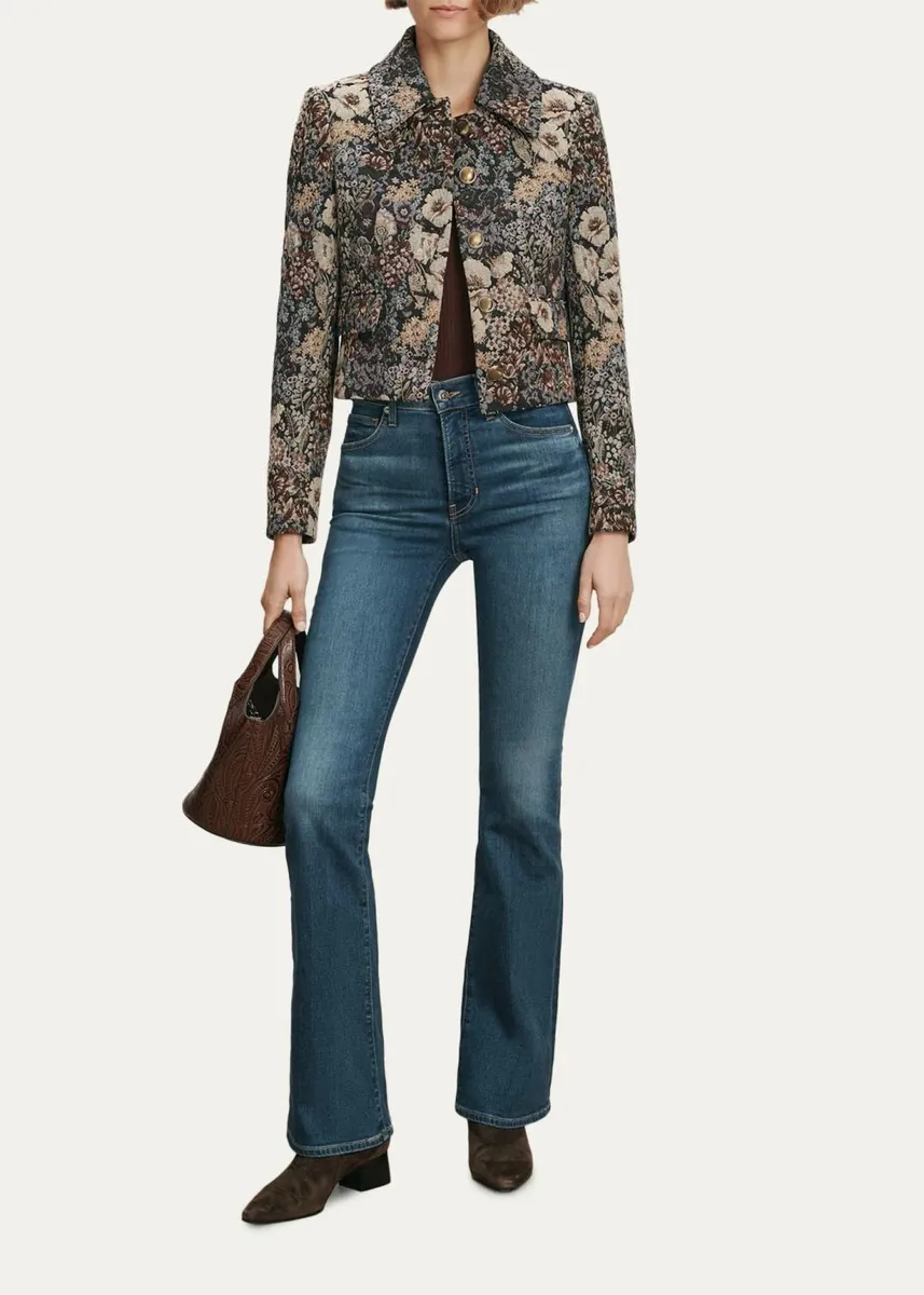 Veronica Beard Mabel Floral Tapestry Brocade Cropped Jacket | Thumbnail 2 Veronica Beard Mabel Floral Tapestry Brocade Cropped Jacket | Thumbnail 2