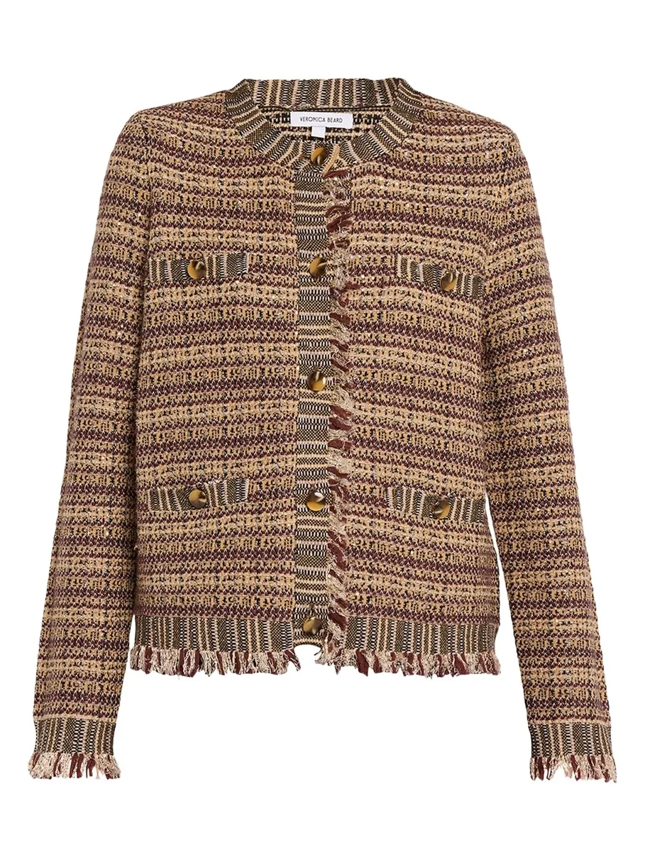 Sariyah Striped Wool-Blend Knit Jacket Sariyah Striped Wool-Blend Knit Jacket