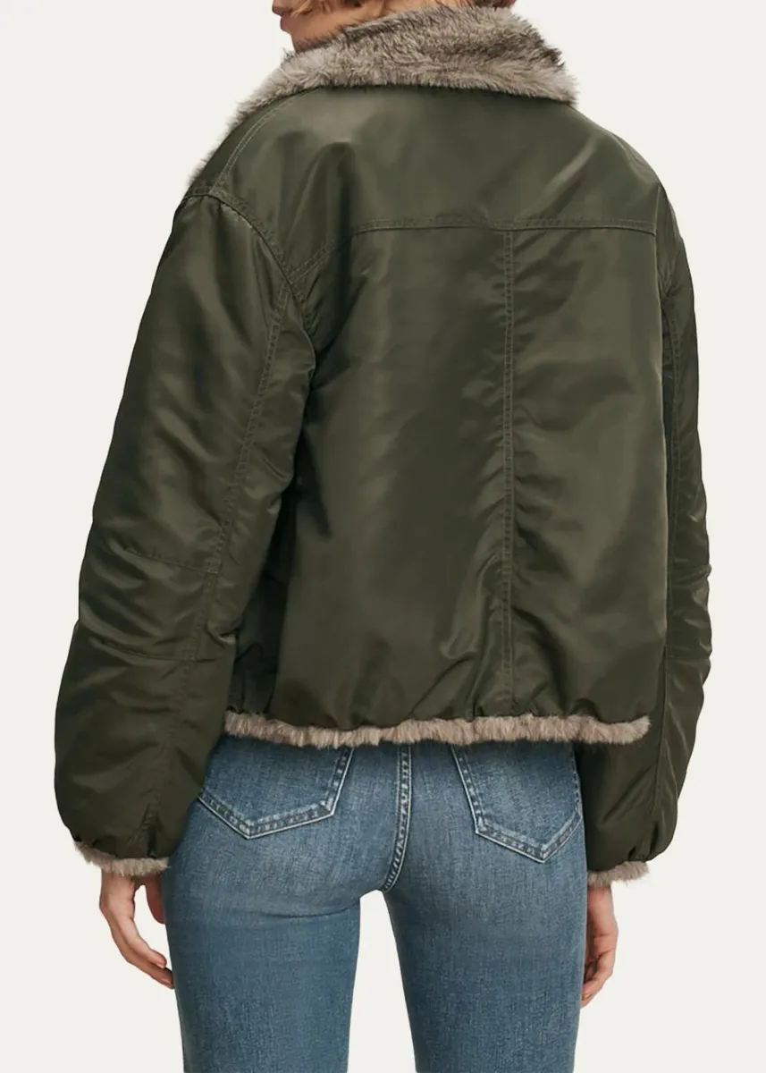 Veronica Beard Varell Reversible Faux Fur Bomber Jacket | Thumbnail 3 Veronica Beard Varell Reversible Faux Fur Bomber Jacket | Thumbnail 3