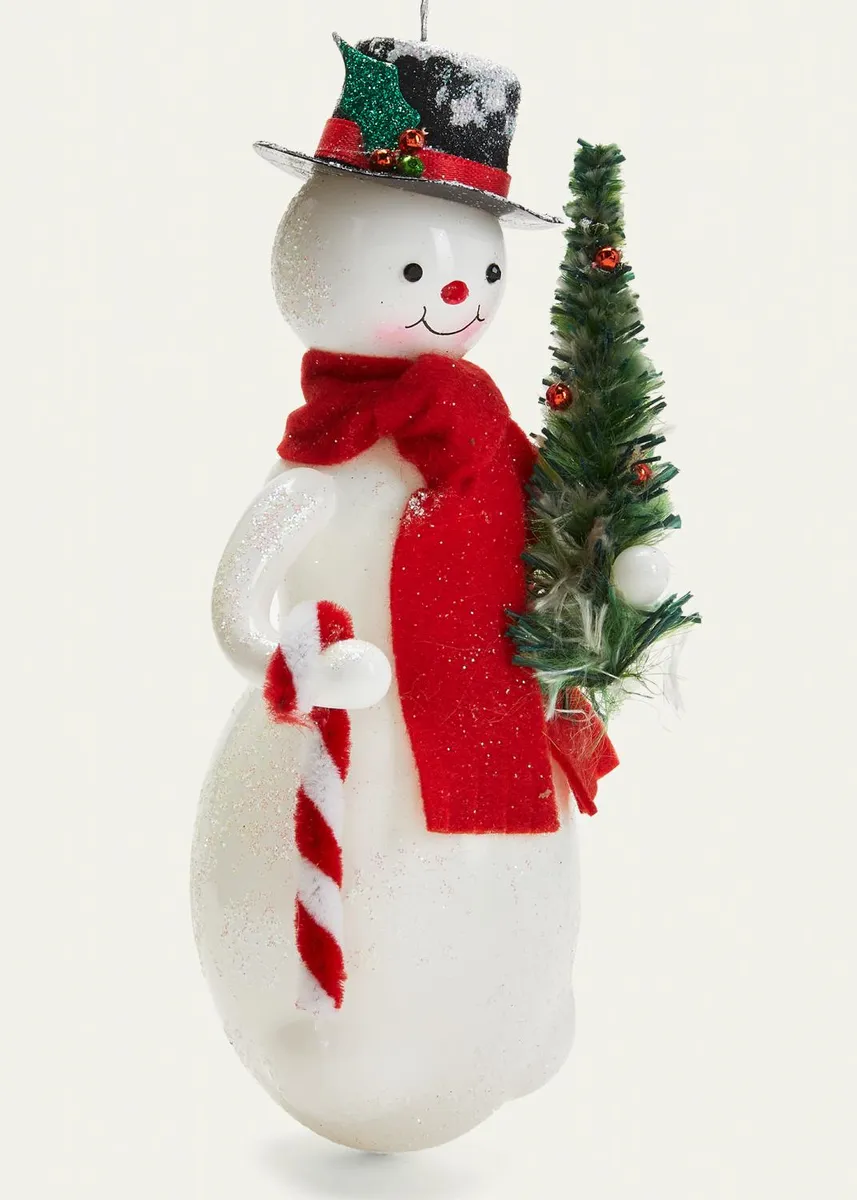 De Carlini Snowman with Tree Christmas Ornament | Thumbnail 2 De Carlini Snowman with Tree Christmas Ornament | Thumbnail 2