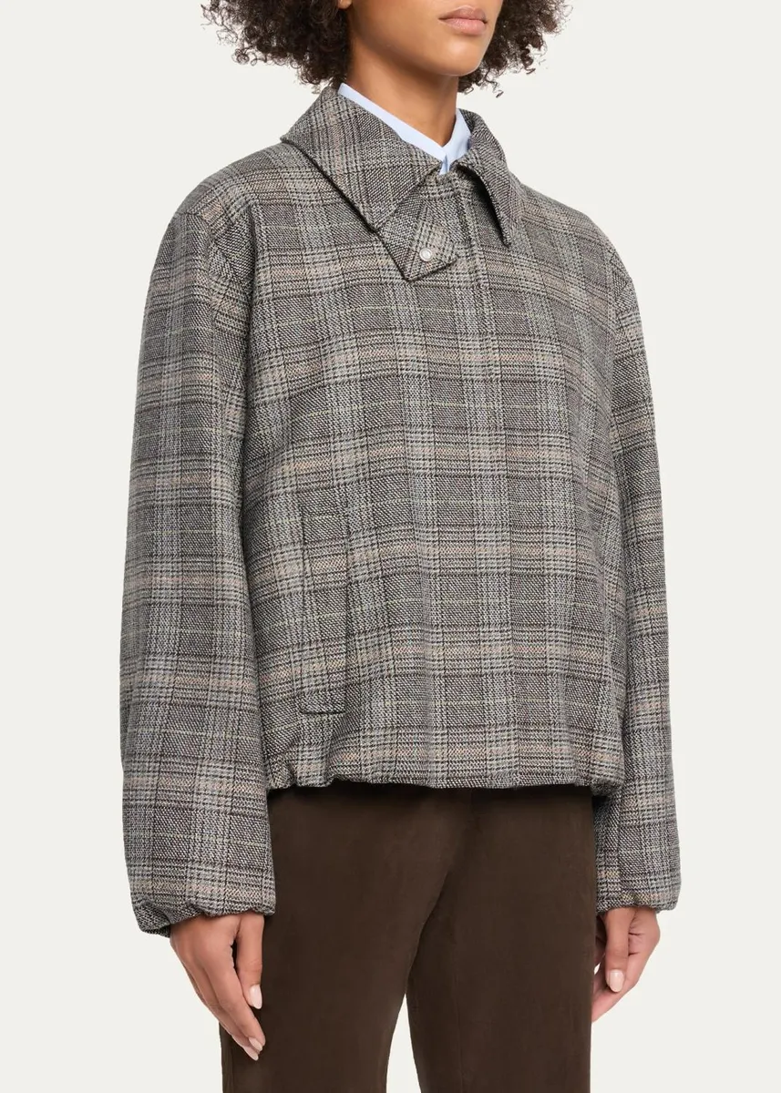 Lafayette 148 New York Glen Check Bomber Jacket | Thumbnail 4