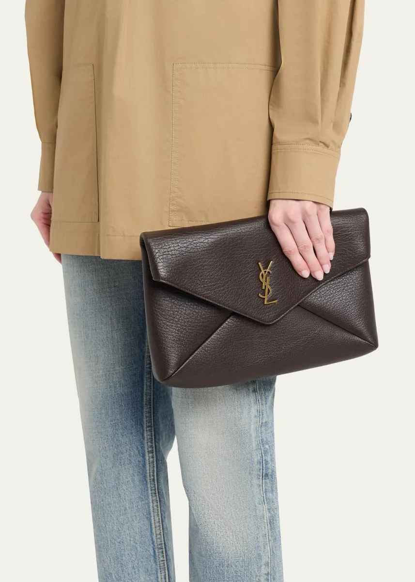 Saint Laurent Cassandre Large Leather Envelope Clutch | Thumbnail 2 Saint Laurent Cassandre Large Leather Envelope Clutch | Thumbnail 2
