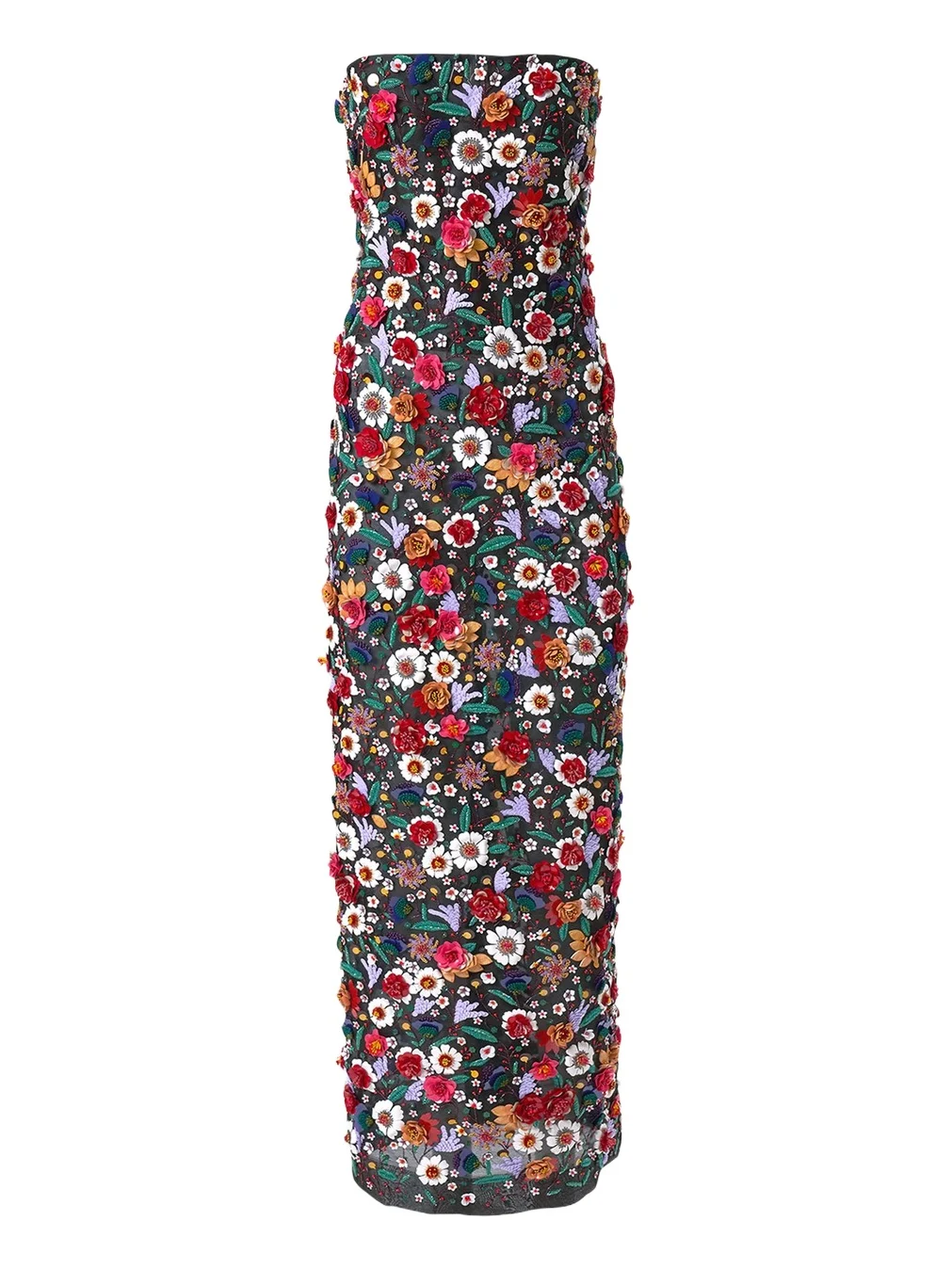 Embellished Strapless Ankle Dress Embellished Strapless Ankle Dress