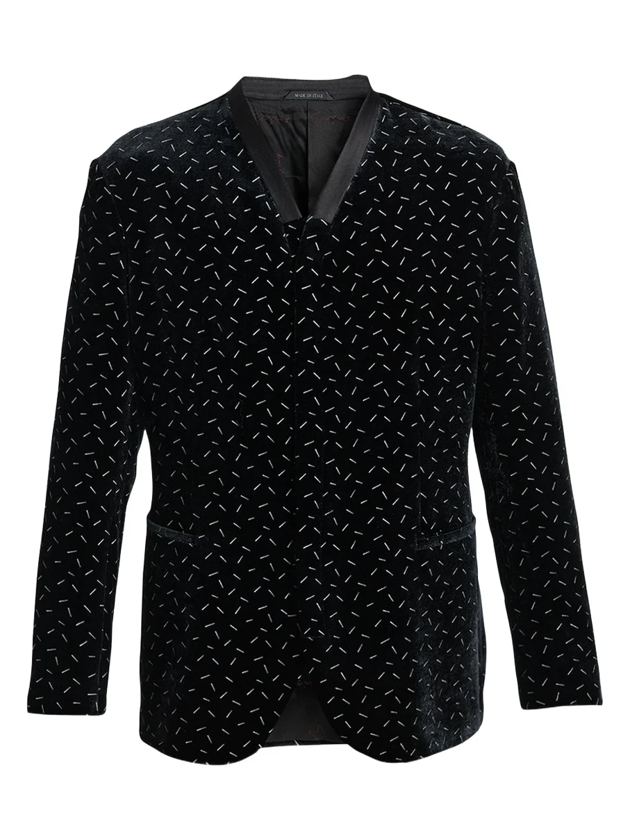 Giorgio Armani Men's Stamped Silk-Blend Velvet Blazer