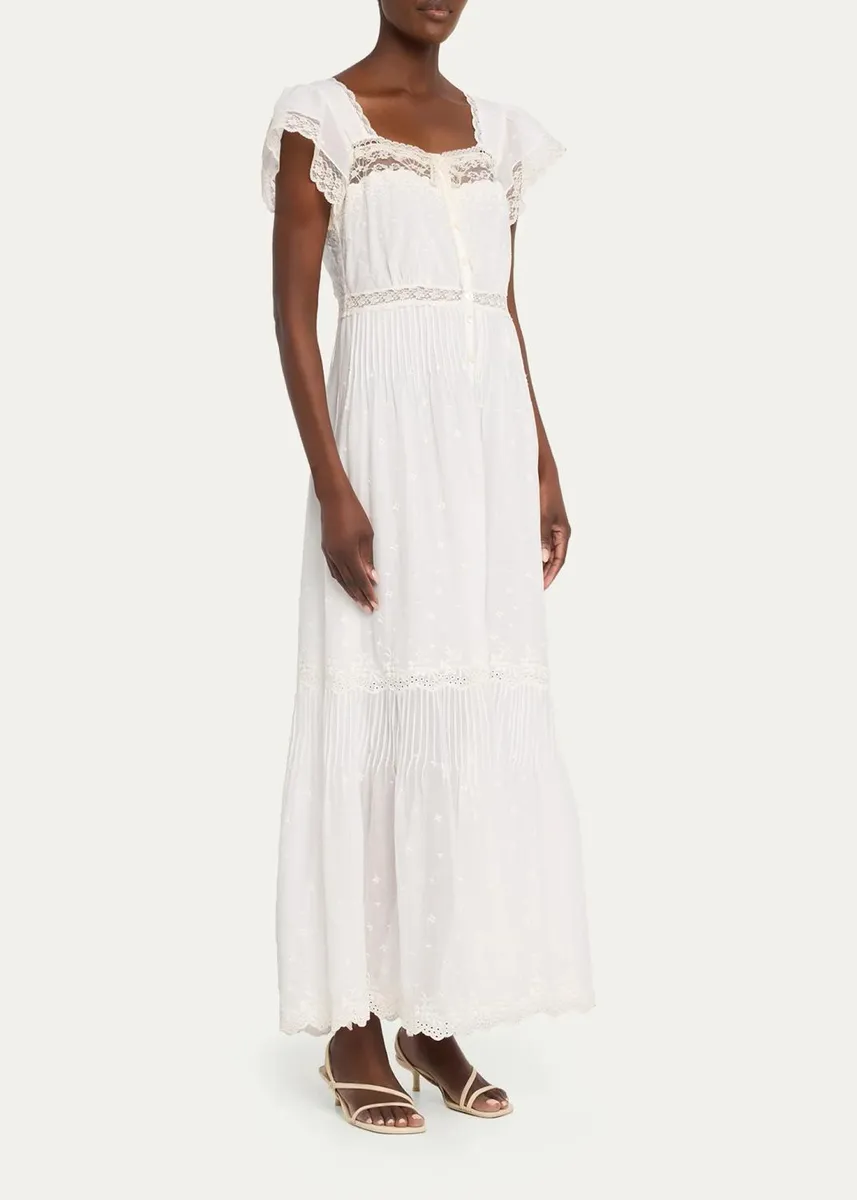 LoveShackFancy Georgine Eyelet Embroidered Maxi Dress | Thumbnail 4 LoveShackFancy Georgine Eyelet Embroidered Maxi Dress | Thumbnail 4