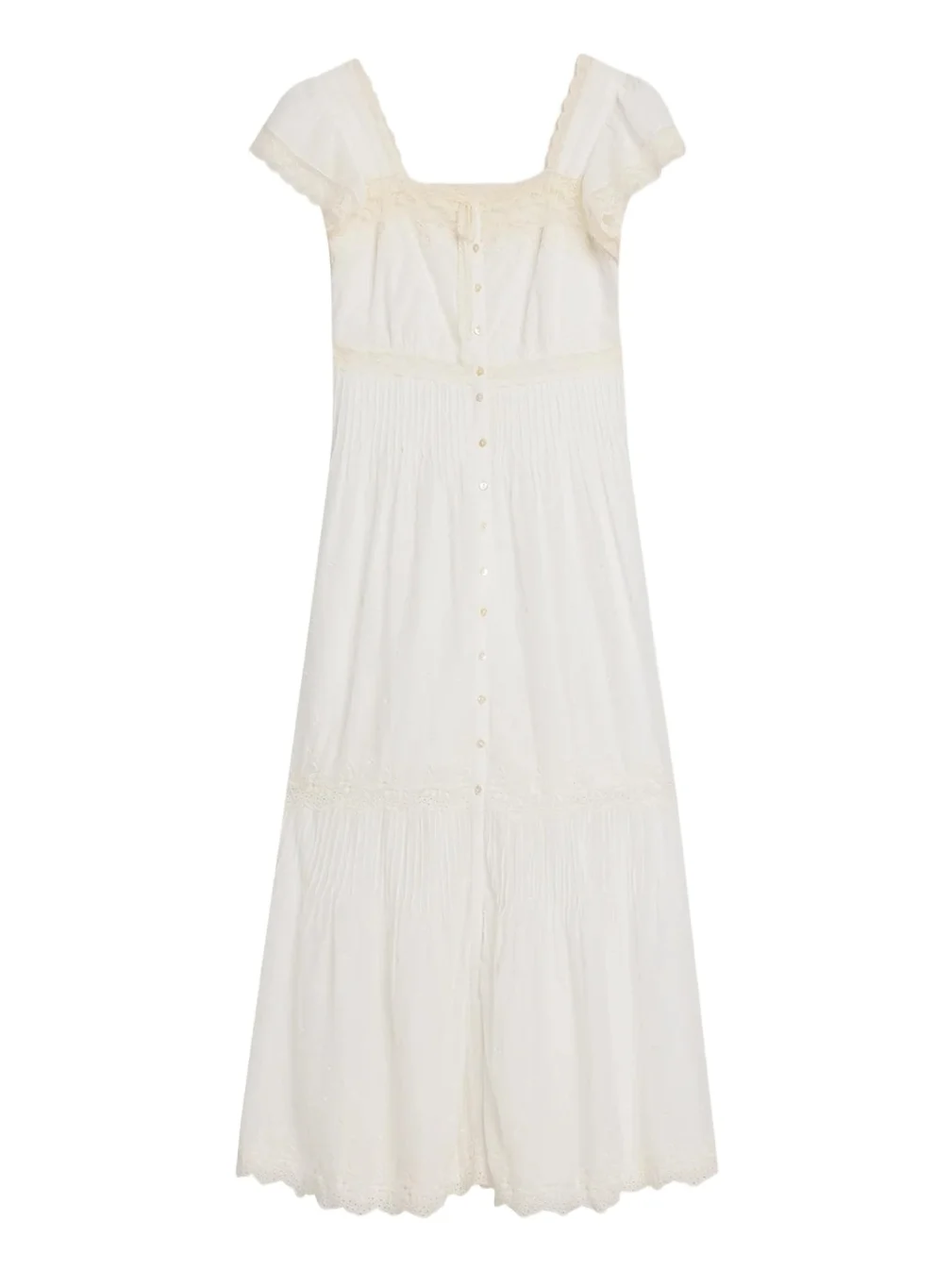LoveShackFancy Georgine Eyelet Embroidered Maxi Dress