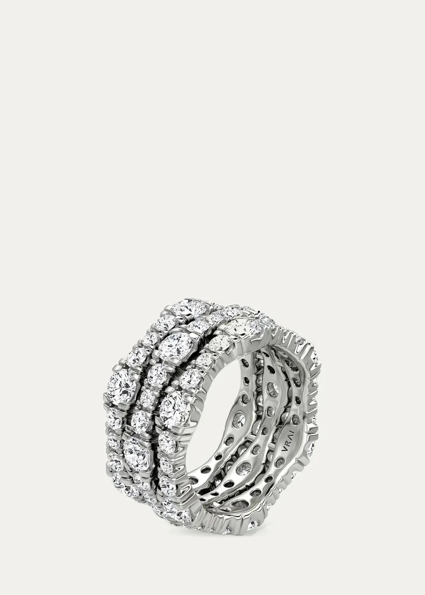 VRAI 14K White Gold Lab-Grown Diamond Multi-Row Ring | Thumbnail 2