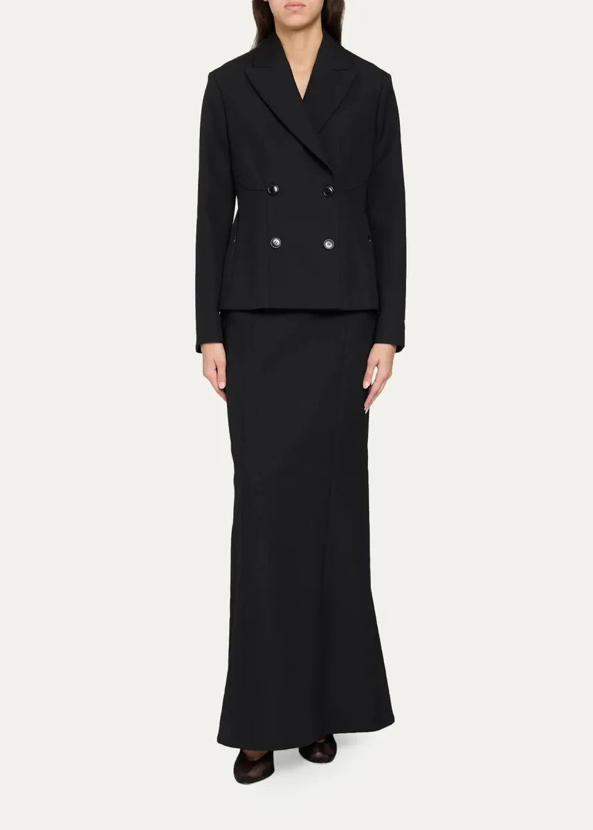 ALAÏA Double-Breasted Slim Tailored Jacket | Thumbnail 2 ALAÏA Double-Breasted Slim Tailored Jacket | Thumbnail 2