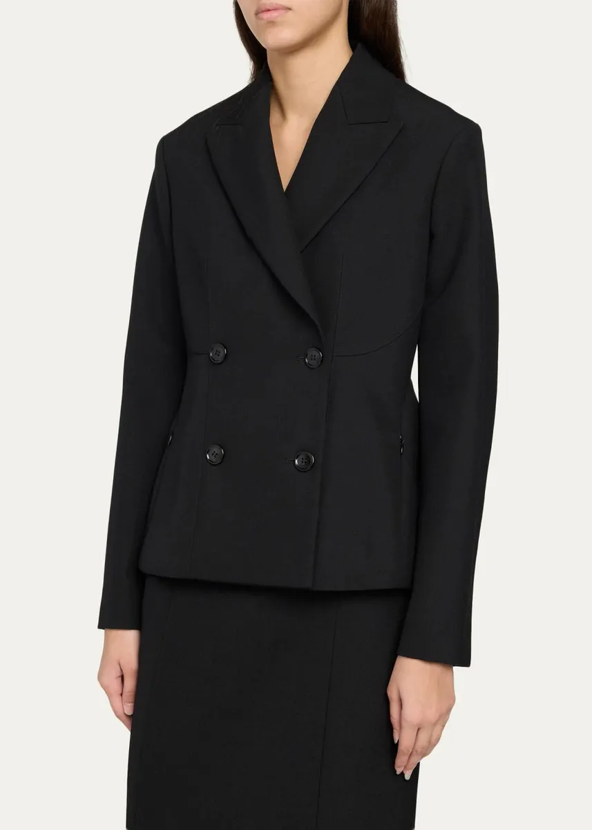 ALAÏA Double-Breasted Slim Tailored Jacket | Thumbnail 4 ALAÏA Double-Breasted Slim Tailored Jacket | Thumbnail 4