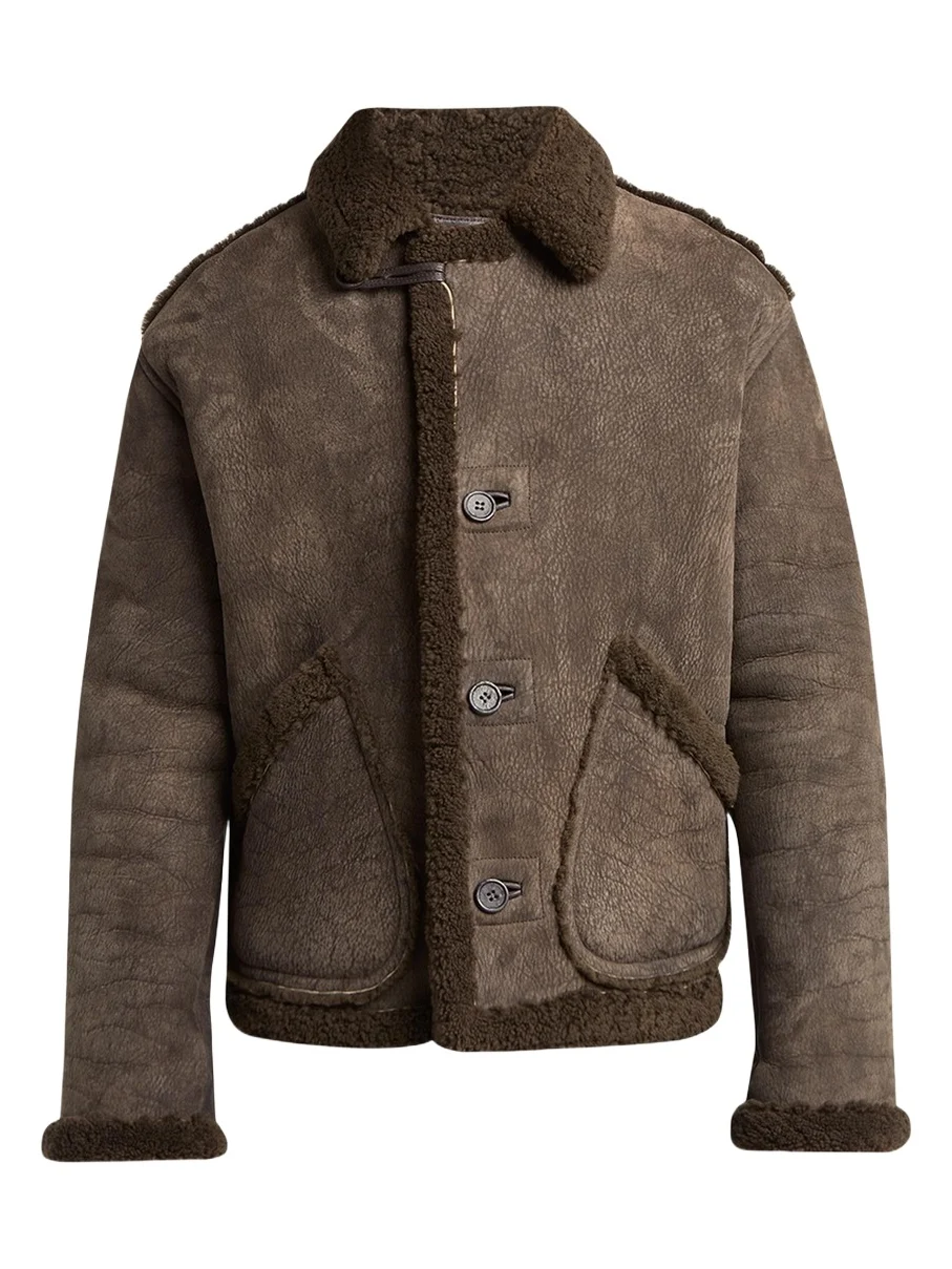Giorgio Armani Men's Shearling-Trimmed Jacket