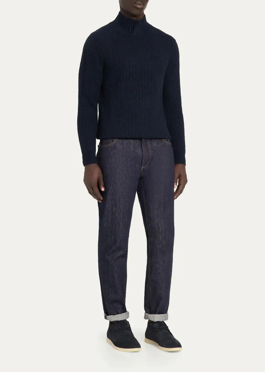 Baldassari Men's Fontana Ribbed Cotton Sweater | Thumbnail 2