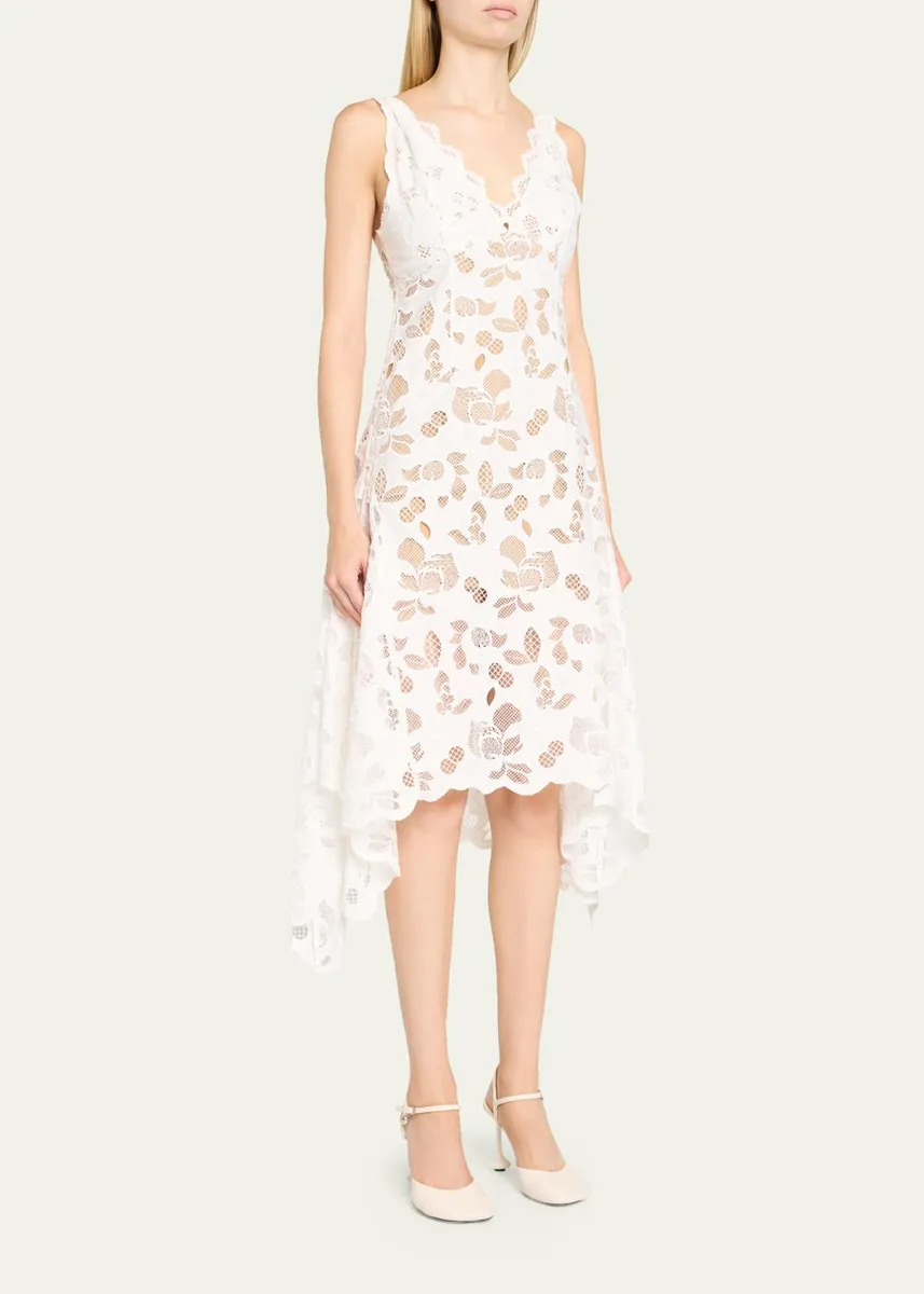 Monse Eyelet Lace Double Strap Midi Dress | Thumbnail 4 Monse Eyelet Lace Double Strap Midi Dress | Thumbnail 4