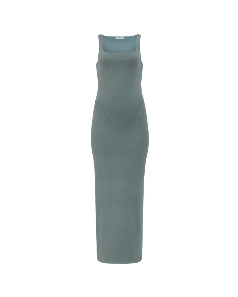 ALAÏA Sleeveless Silk Bodycon Midi Dress | Thumbnail 2 ALAÏA Sleeveless Silk Bodycon Midi Dress | Thumbnail 2