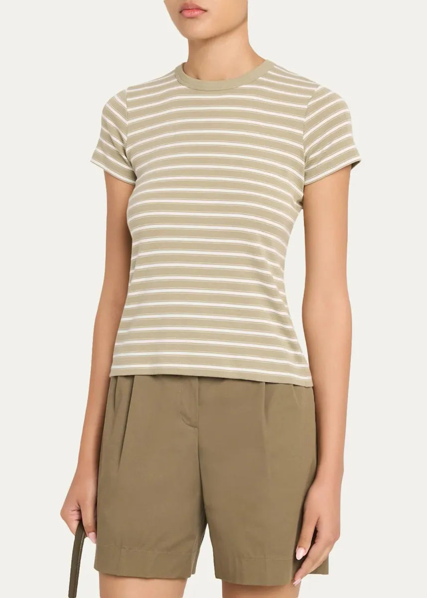 Vince Stripe Shrunken Tee | Thumbnail 4 Vince Stripe Shrunken Tee | Thumbnail 4