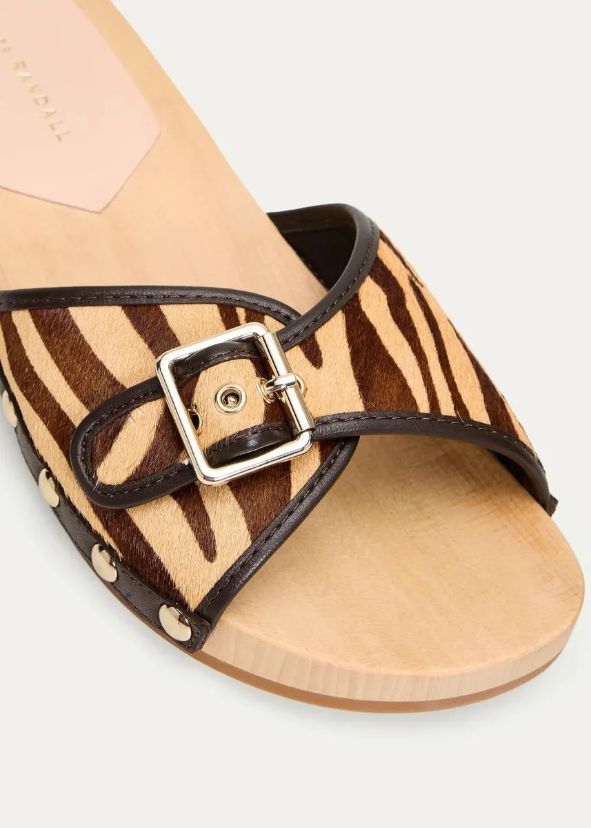 Loeffler Randall Paulie Tiger-Printed Calf Hair Clogs | Thumbnail 5