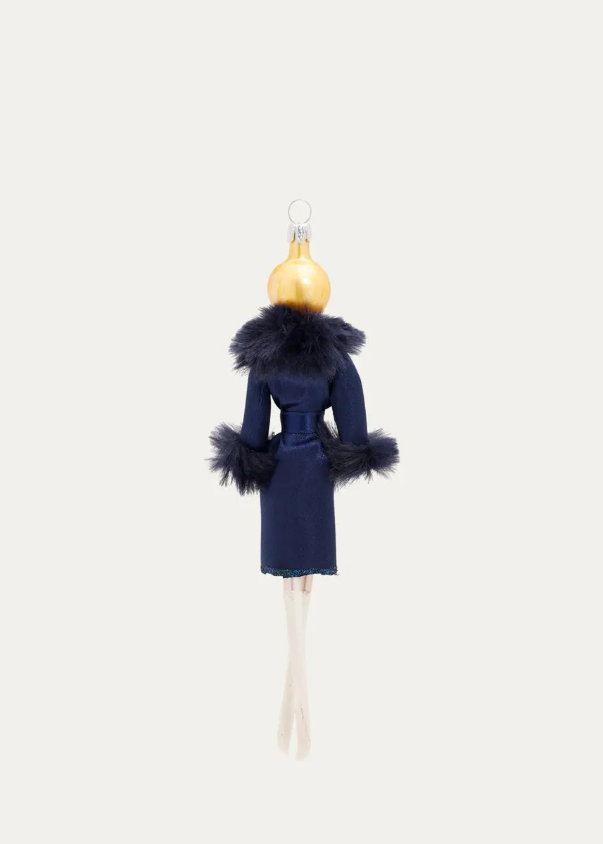 De Carlini Faux-Fur & Glass Christmas Ornament | Thumbnail 2 De Carlini Faux-Fur & Glass Christmas Ornament | Thumbnail 2