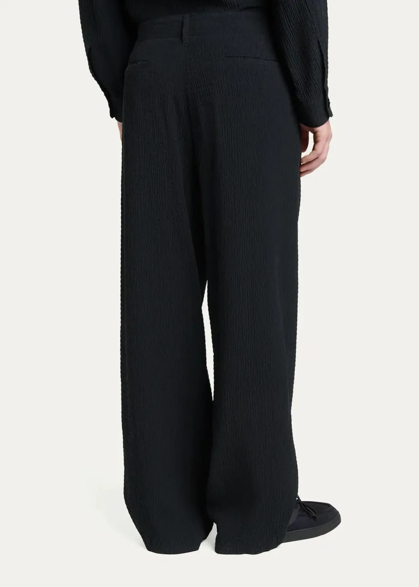 Giorgio Armani Men's Wool-Blend Slim-Fit Trousers | Thumbnail 3 Giorgio Armani Men's Wool-Blend Slim-Fit Trousers | Thumbnail 3