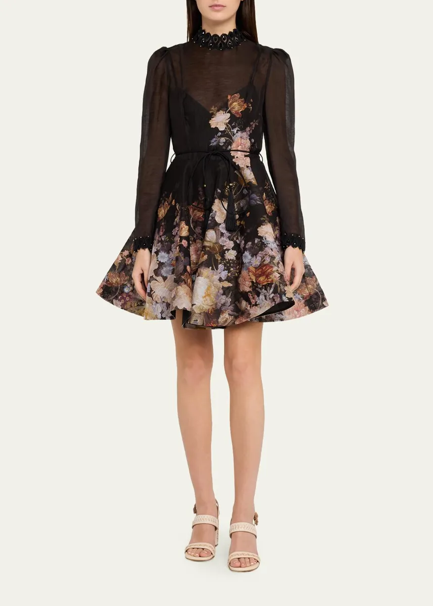 Zimmermann Valiant Embellished Floral Mini Dress | Thumbnail 2 Zimmermann Valiant Embellished Floral Mini Dress | Thumbnail 2