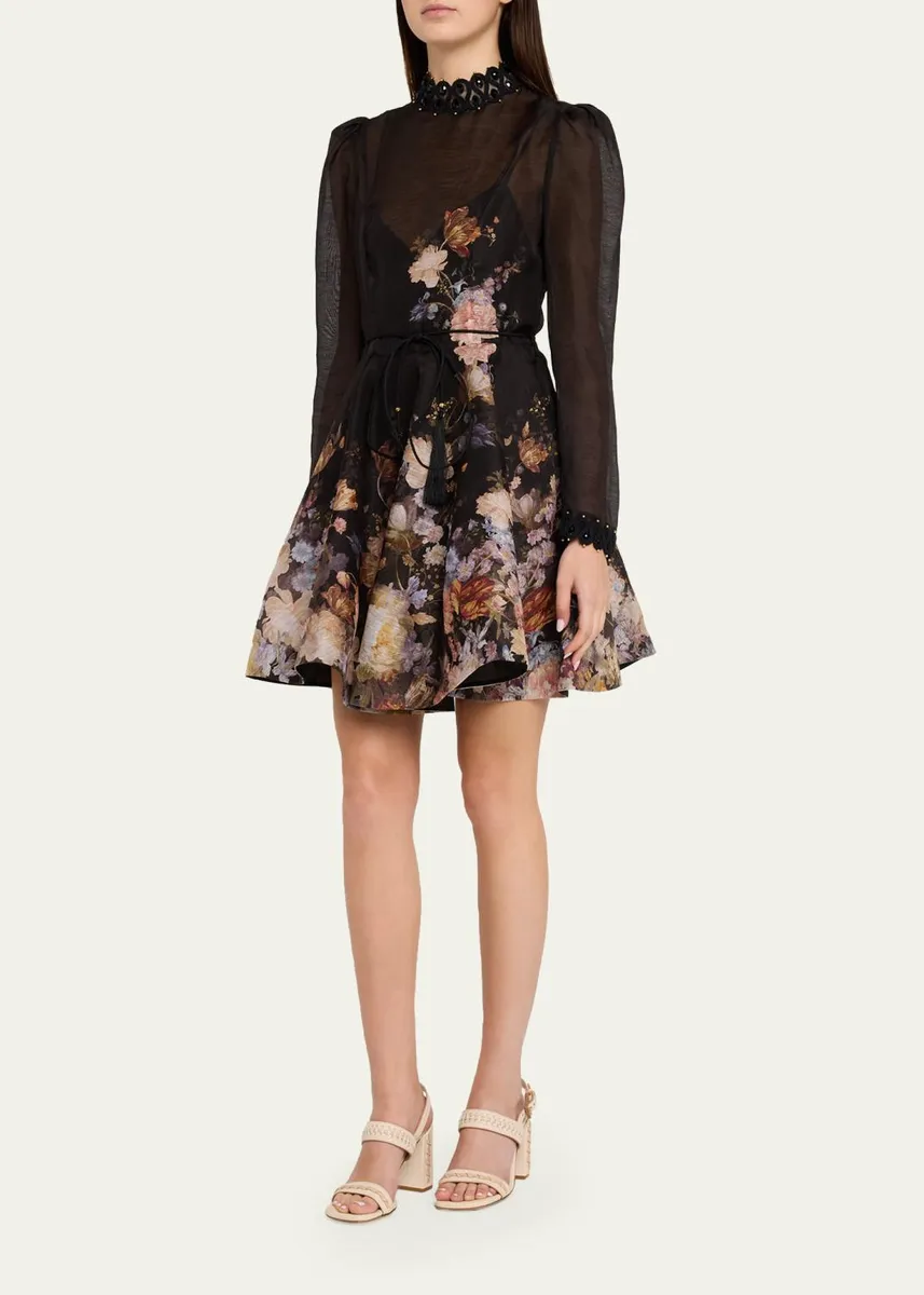 Zimmermann Valiant Embellished Floral Mini Dress | Thumbnail 4 Zimmermann Valiant Embellished Floral Mini Dress | Thumbnail 4