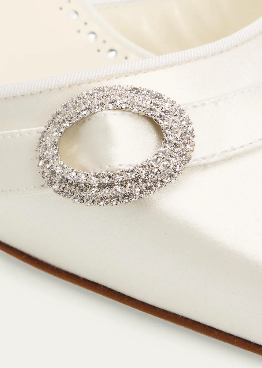 Manolo Blahnik 70mm Zutoslipla Satin Embellished-Buckle Slingback Pumps | Thumbnail 3