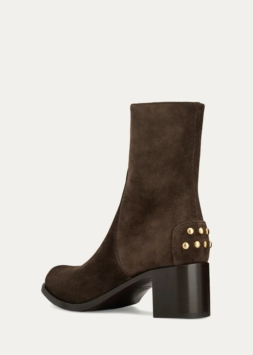 Tod's 60MM Studded Suede Ankle Boots | Thumbnail 2