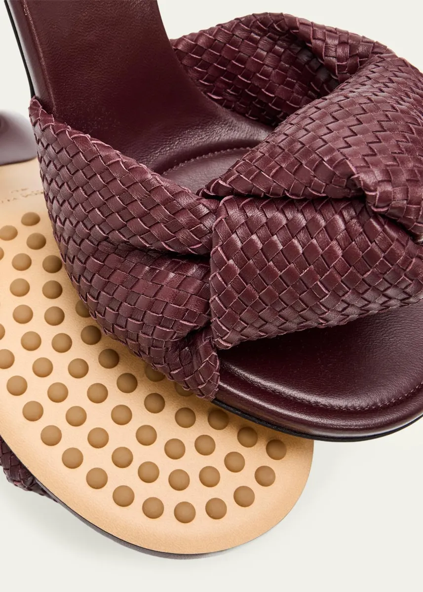 Bottega Veneta 90mm Cherry Intrecciato Leather Mules | Thumbnail 5 Bottega Veneta 90mm Cherry Intrecciato Leather Mules | Thumbnail 5