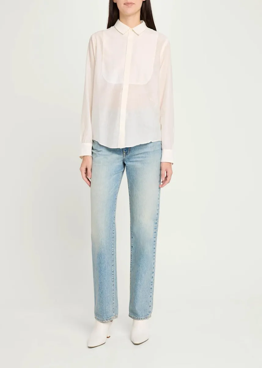 RE/DONE Dillon Cotton-Silk Voile Button-Front Shirt | Thumbnail 2 RE/DONE Dillon Cotton-Silk Voile Button-Front Shirt | Thumbnail 2