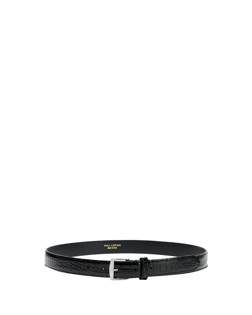 Nili Lotan Sloane Lizard-Embossed Leather Belt | Thumbnail 2 Nili Lotan Sloane Lizard-Embossed Leather Belt | Thumbnail 2