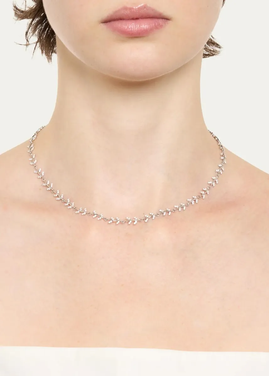 Jamie Wolf Delicate Vine 18K White Gold & 1.92 TCW Diamond Necklace | Thumbnail 2 Jamie Wolf Delicate Vine 18K White Gold & 1.92 TCW Diamond Necklace | Thumbnail 2